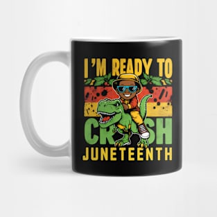 I'm Ready To Crush Juneteenth Black Melanin T Rex Dinosaur Mug